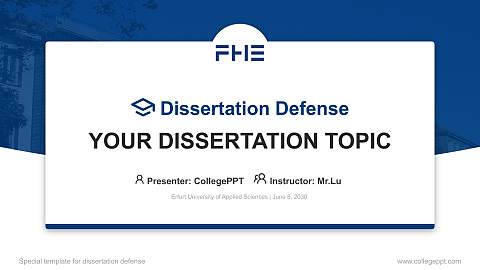 Erfurt University of Applied Sciences Graduation Thesis Defense PPT Template