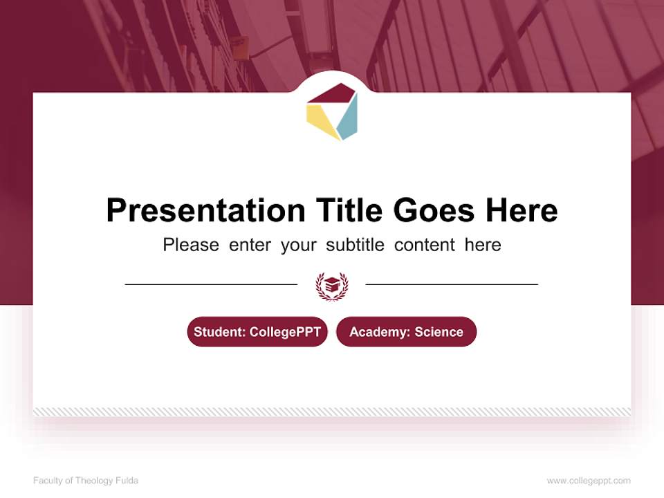 Faculty of Theology Fulda National Scholarship Defense PPT Template4:3 ratio PPT effect preview image4