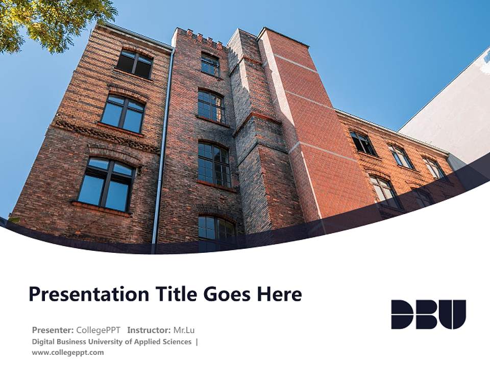 Digital Business University of Applied Sciences Course/Courseware Creation PPT Template4:3 ratio PPT effect preview image5