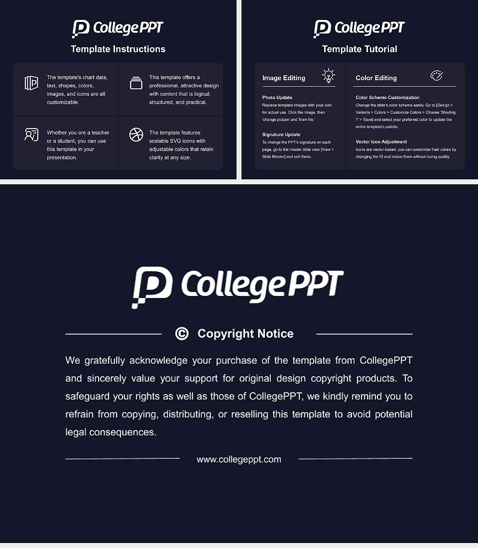 Digital Business University of Applied Sciences Course/Courseware Creation PPT Template4:3 ratio PPT effect preview image5