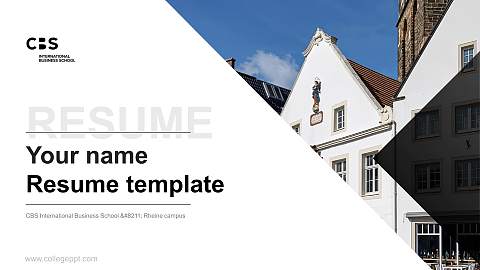 CBS International Business School – Rheine campus Resume PPT Template