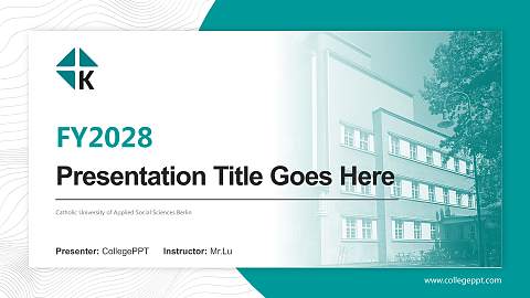 Catholic University of Applied Social Sciences Berlin Academic Presentation/Research Findings Report PPT Template