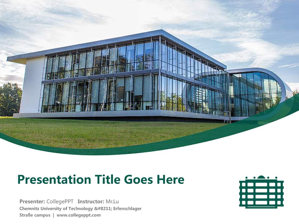 Chemnitz University of Technology – Erfenschlager Straße campus Course/Courseware Creation PPT Template4:3 ratio PPT effect preview image5