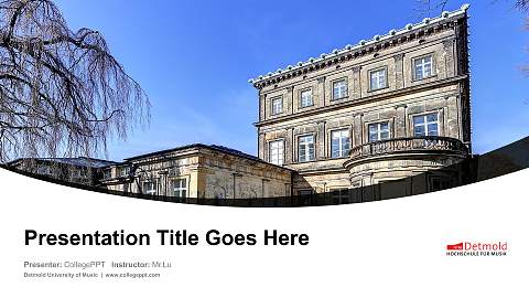 Detmold University of Music Course/Courseware Creation PPT Template