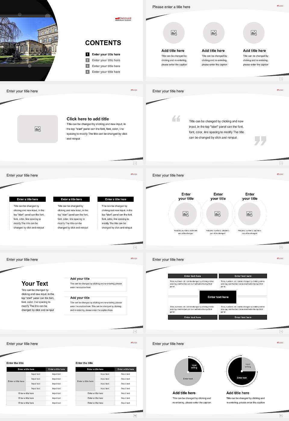 Detmold University of Music Course/Courseware Creation PPT Template16:9 ratio PPT effect preview image2