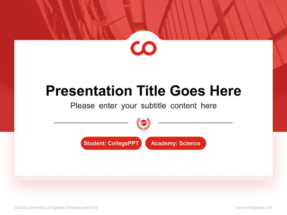 Coburg University of Applied Sciences and Arts National Scholarship Defense PPT Template4:3 ratio PPT effect preview image4