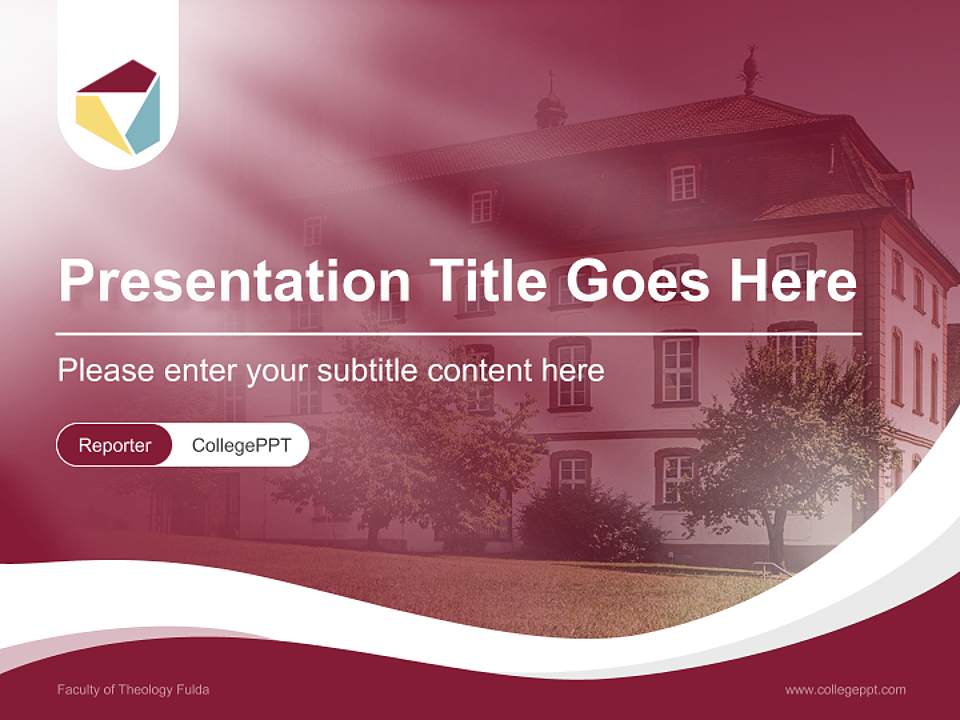 Faculty of Theology Fulda Lecture Sharing and Networking Event PPT Template4:3 ratio PPT effect preview image4