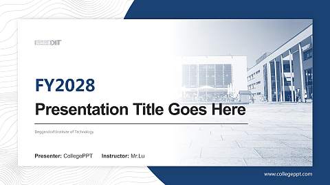Deggendorf Institute of Technology Academic Presentation/Research Findings Report PPT Template