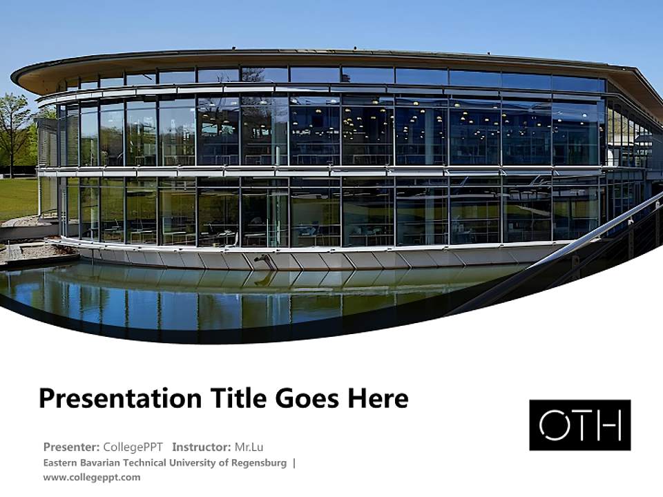 Eastern Bavarian Technical University of Regensburg Course/Courseware Creation PPT Template4:3 ratio PPT effect preview image5