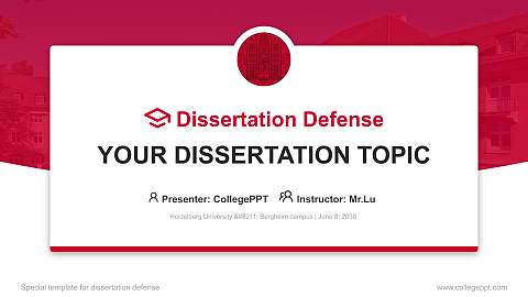 Heidelberg University – Bergheim campus Graduation Thesis Defense PPT Template
