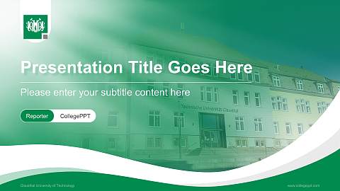 Clausthal University of Technology Lecture Sharing and Networking Event PPT Template