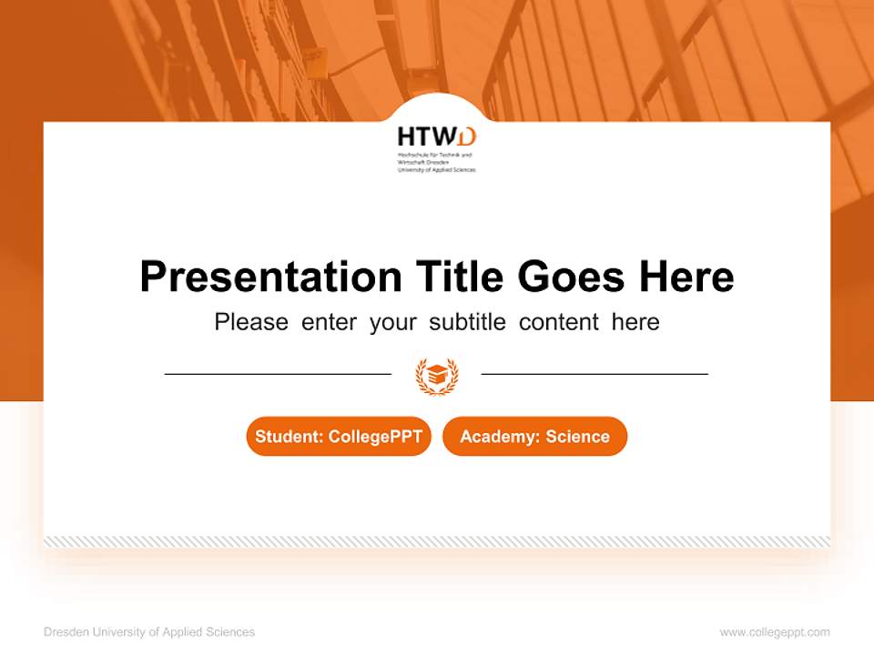 Dresden University of Applied Sciences National Scholarship Defense PPT Template4:3 ratio PPT effect preview image4