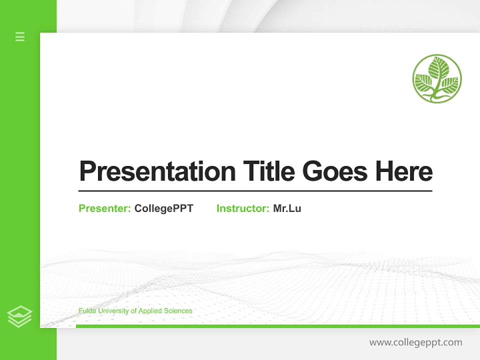 Fulda University of Applied Sciences Thesis Proposal/Graduation Defense PPT Template4:3 ratio PPT effect preview image5