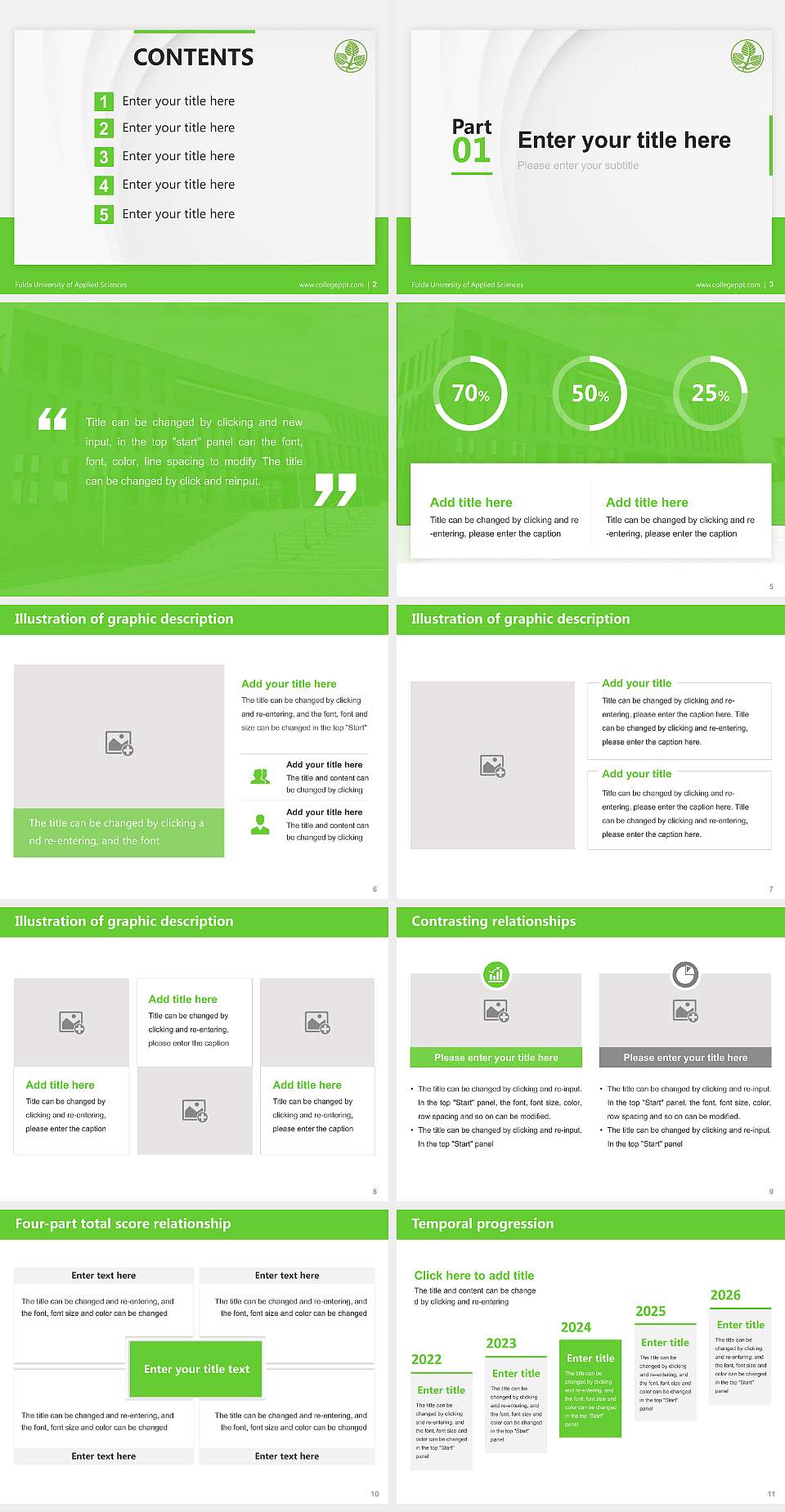 Fulda University of Applied Sciences Thesis Proposal/Graduation Defense PPT Template4:3 ratio PPT effect preview image2