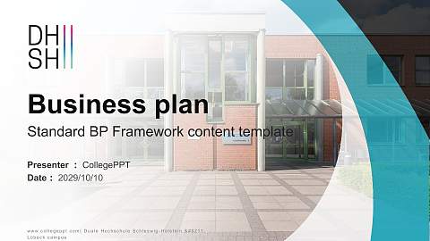 Duale Hochschule Schleswig-Holstein – Lübeck campus Competition/Entrepreneurship Contest PPT Template