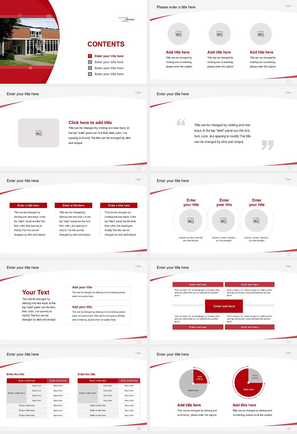 Freiburg University of Music Course/Courseware Creation PPT Template16:9 ratio PPT effect preview image2