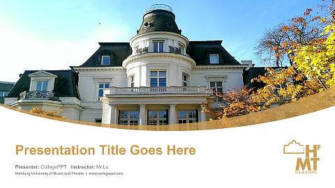 Hamburg University of Music and Theatre Course/Courseware Creation PPT Template