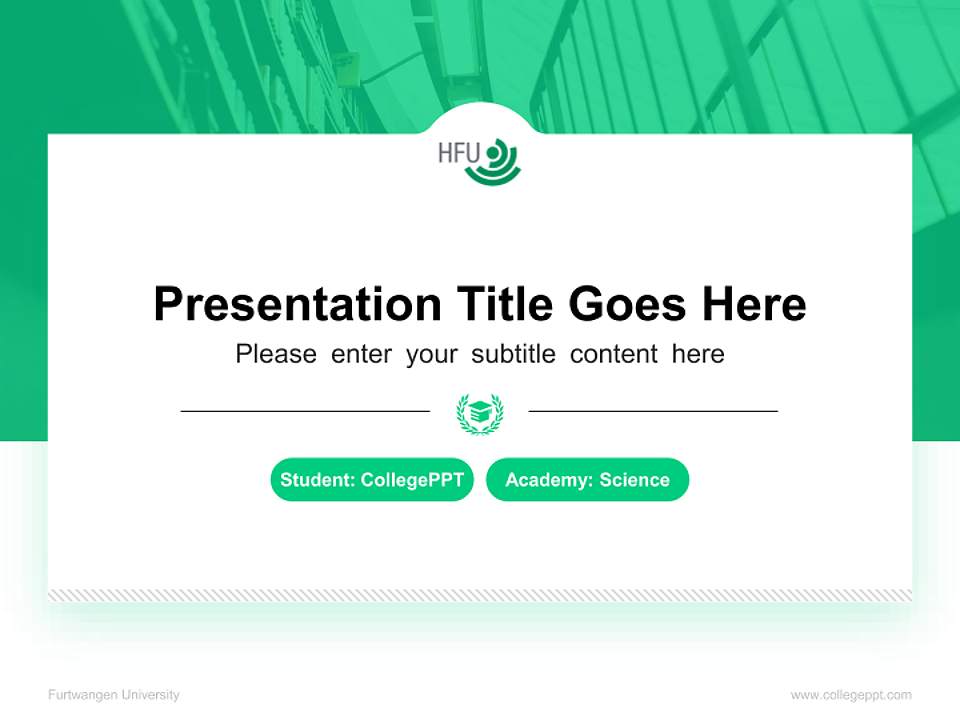 Furtwangen University National Scholarship Defense PPT Template4:3 ratio PPT effect preview image4