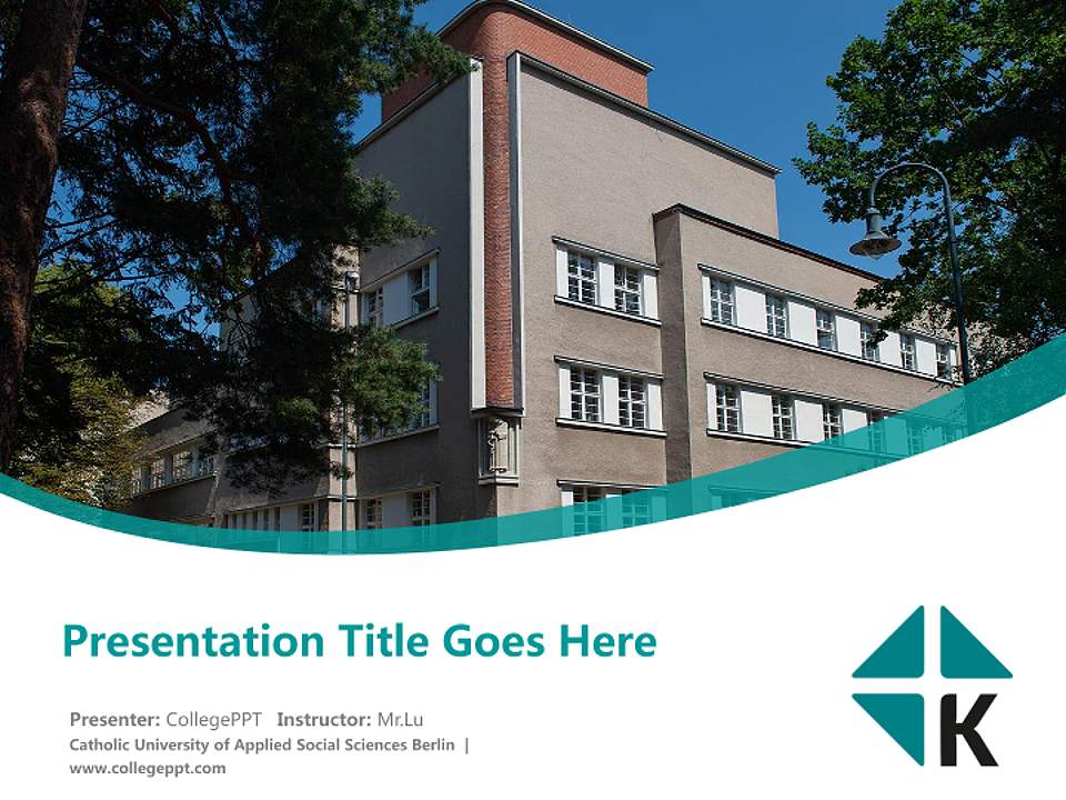 Catholic University of Applied Social Sciences Berlin Course/Courseware Creation PPT Template4:3 ratio PPT effect preview image5