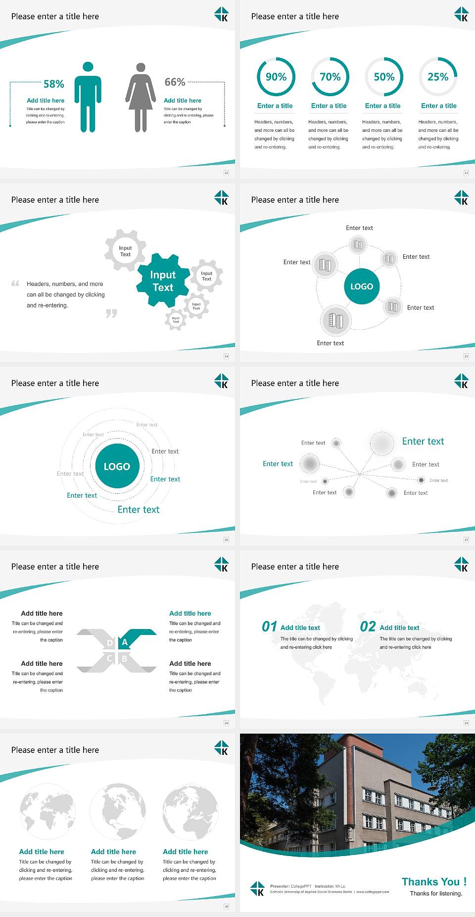 Catholic University of Applied Social Sciences Berlin Course/Courseware Creation PPT Template4:3 ratio PPT effect preview image4