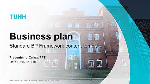 Hamburg University of Technology Competition/Entrepreneurship Contest PPT Template