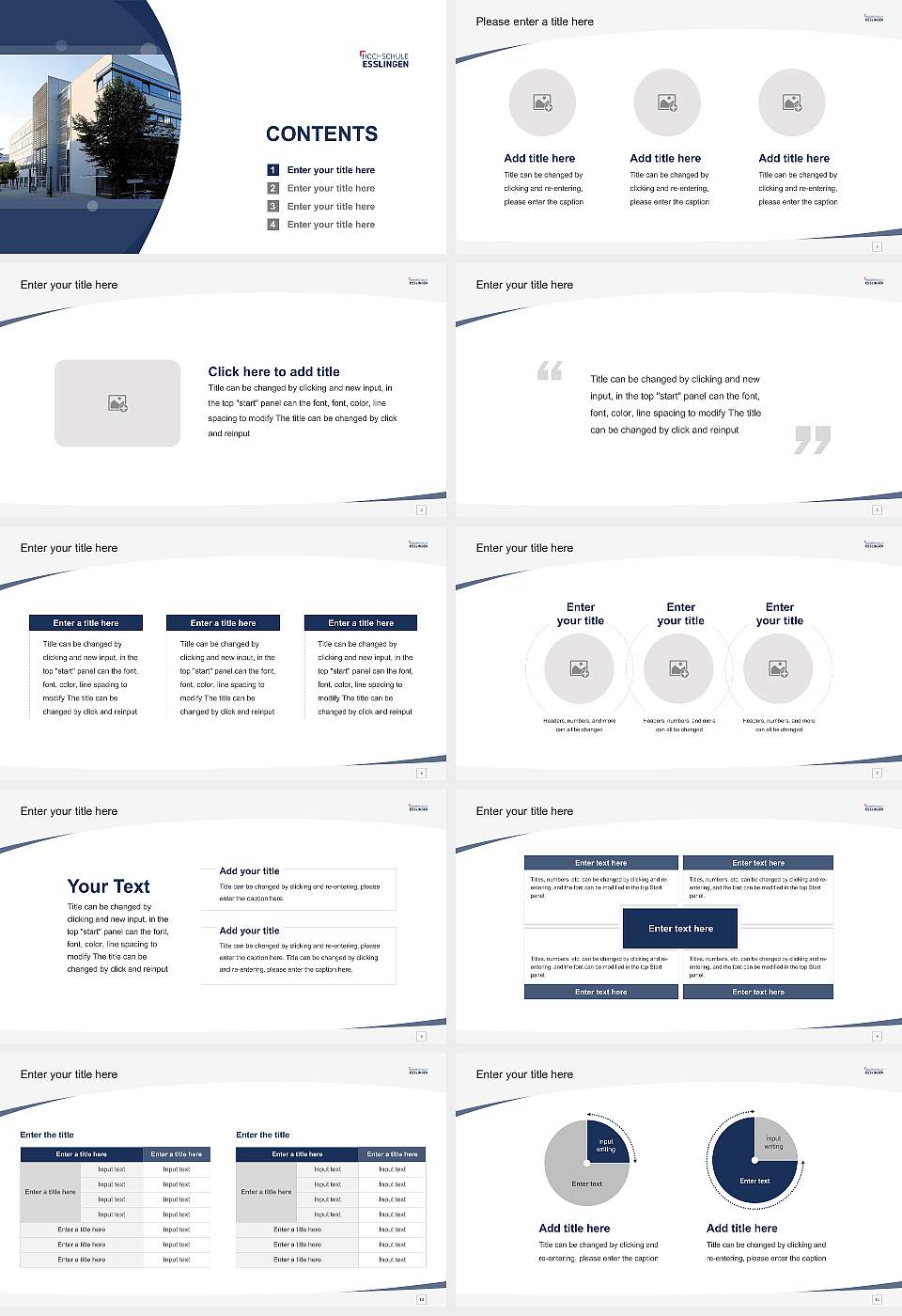 Esslingen University of Applied Sciences – Göppingen Campus Course/Courseware Creation PPT Template16:9 ratio PPT effect preview image2