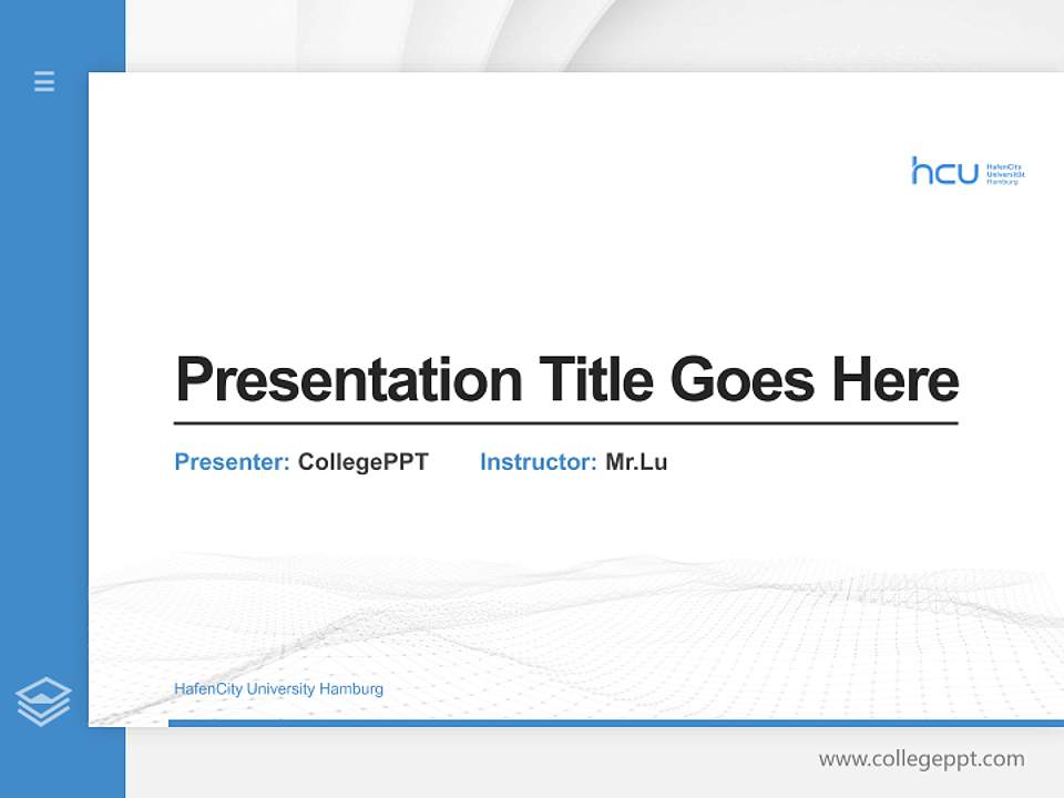 HafenCity University Hamburg Thesis Proposal/Graduation Defense PPT Template4:3 ratio PPT effect preview image5