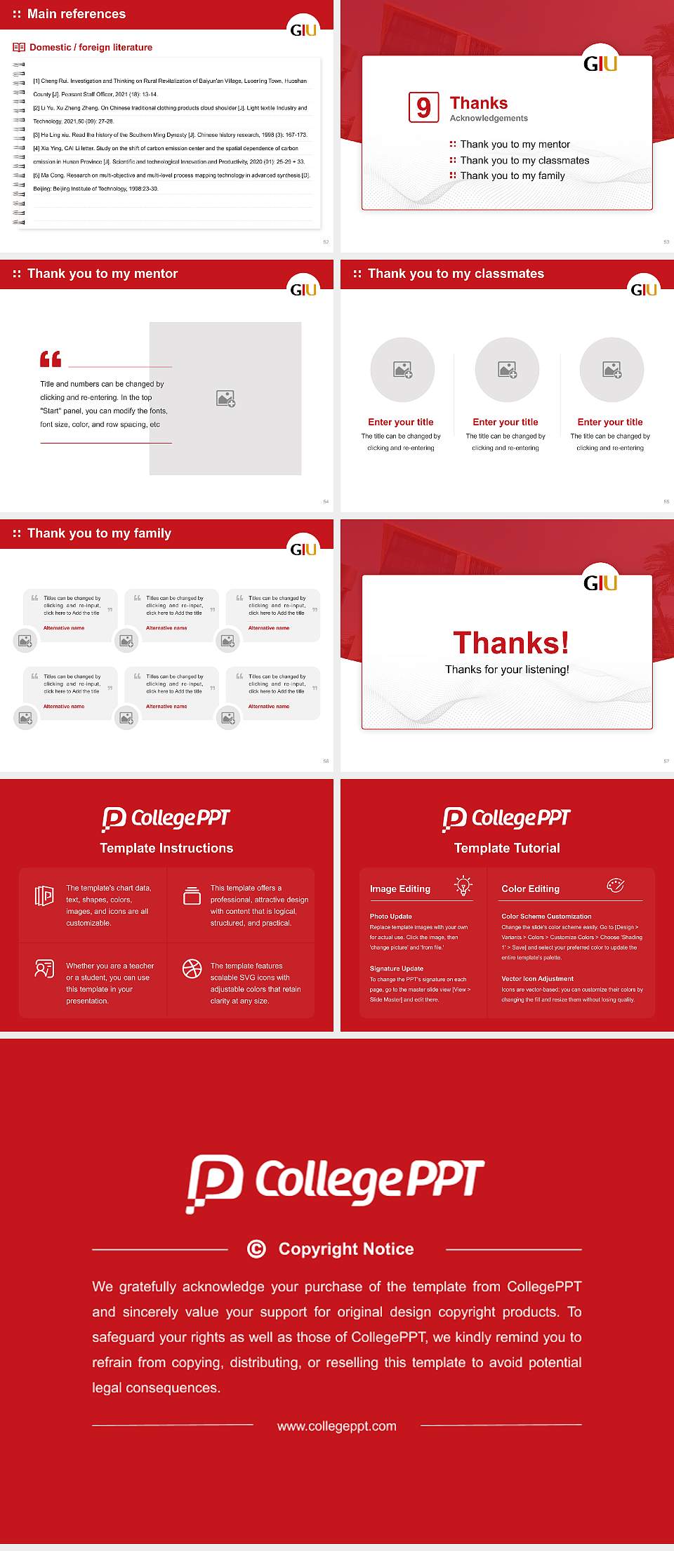 German International University Graduation Thesis Defense PPT Template4:3 ratio PPT effect preview image7