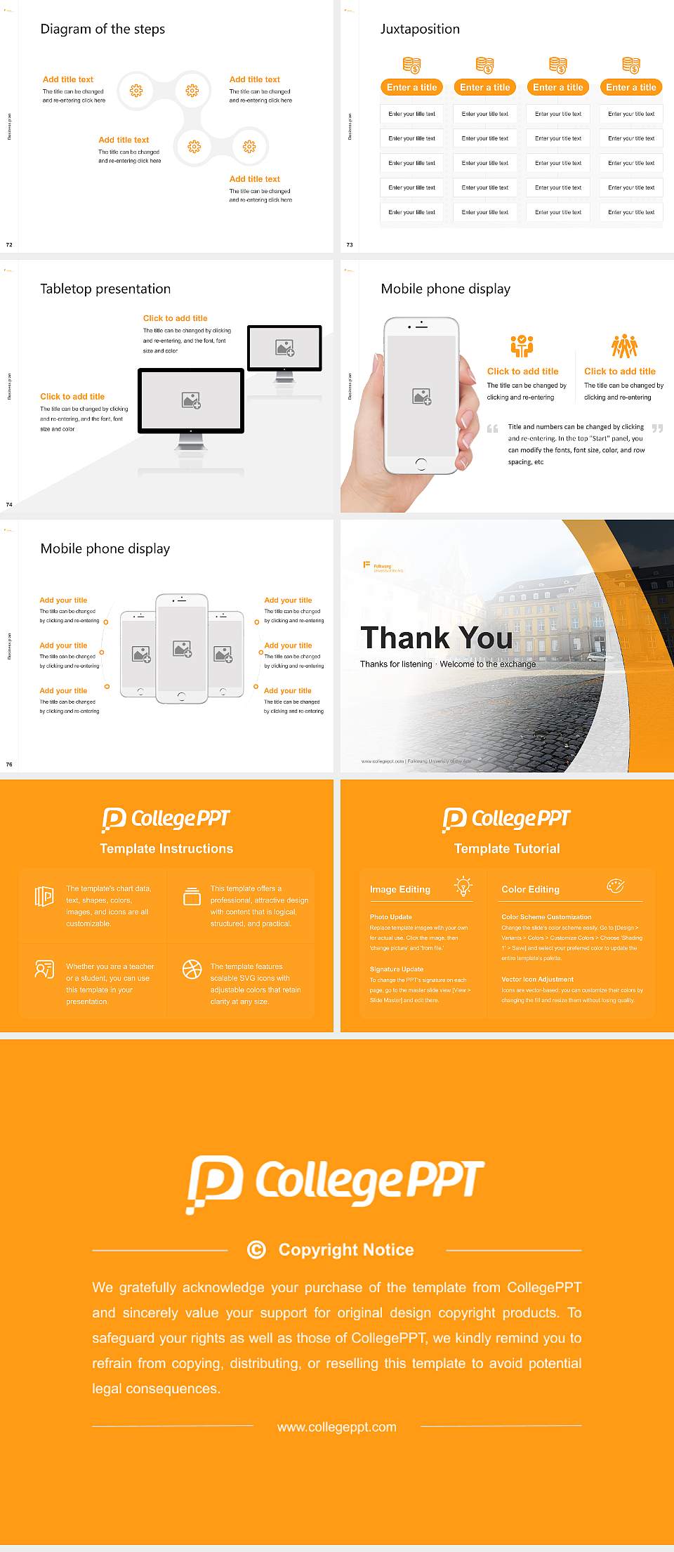 Folkwang University of the Arts Competition/Entrepreneurship Contest PPT Template4:3 ratio PPT effect preview image9