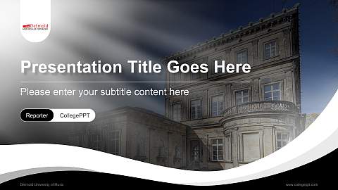 Detmold University of Music Lecture Sharing and Networking Event PPT Template