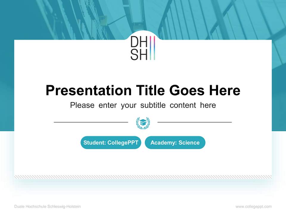 Duale Hochschule Schleswig-Holstein National Scholarship Defense PPT Template4:3 ratio PPT effect preview image4