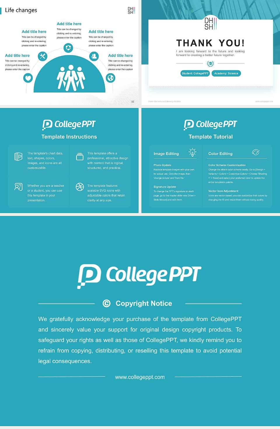 Duale Hochschule Schleswig-Holstein National Scholarship Defense PPT Template4:3 ratio PPT effect preview image4