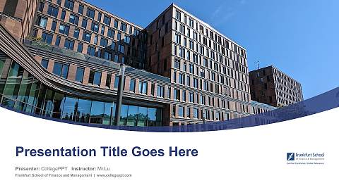 Frankfurt School of Finance and Management Course/Courseware Creation PPT Template