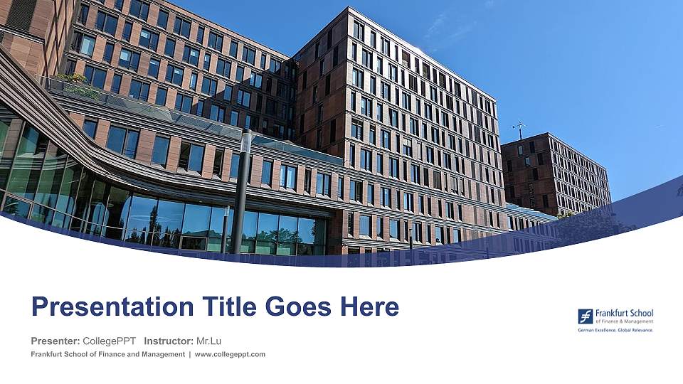 Frankfurt School of Finance and Management Course/Courseware Creation PPT Template16:9 ratio PPT effect preview image