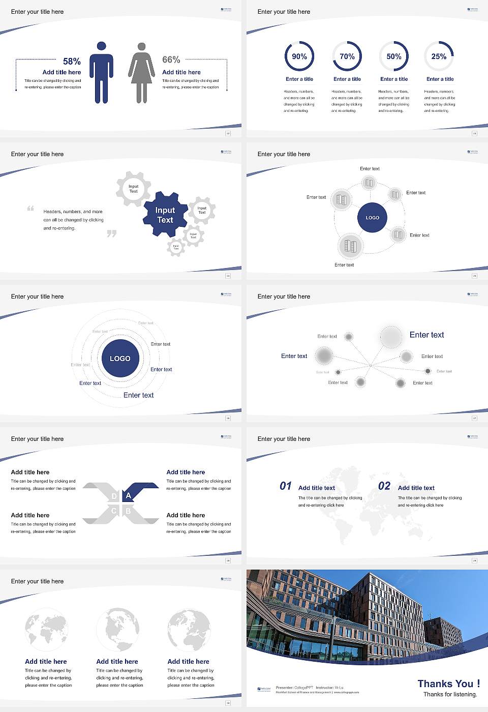 Frankfurt School of Finance and Management Course/Courseware Creation PPT Template16:9 ratio PPT effect preview image4