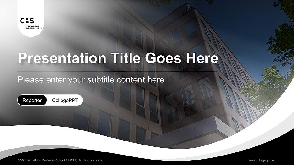 CBS International Business School – Hamburg campus Lecture Sharing and Networking Event PPT Template16:9 ratio PPT effect preview image