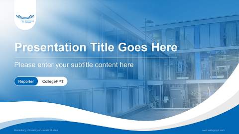 Heidelberg University of Jewish Studies Lecture Sharing and Networking Event PPT Template