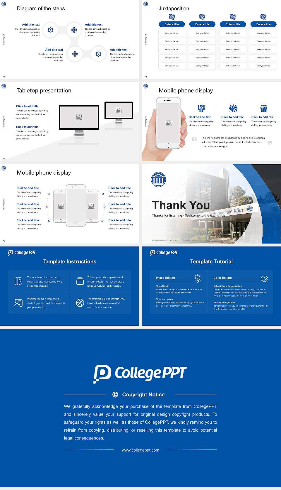 German Sport University Cologne Competition/Entrepreneurship Contest PPT Template16:9 ratio PPT effect preview image9