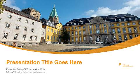 Folkwang University of the Arts Course/Courseware Creation PPT Template