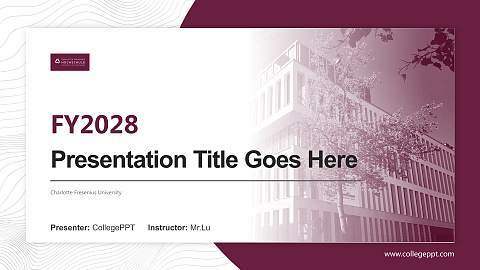 Charlotte Fresenius University Academic Presentation/Research Findings Report PPT Template