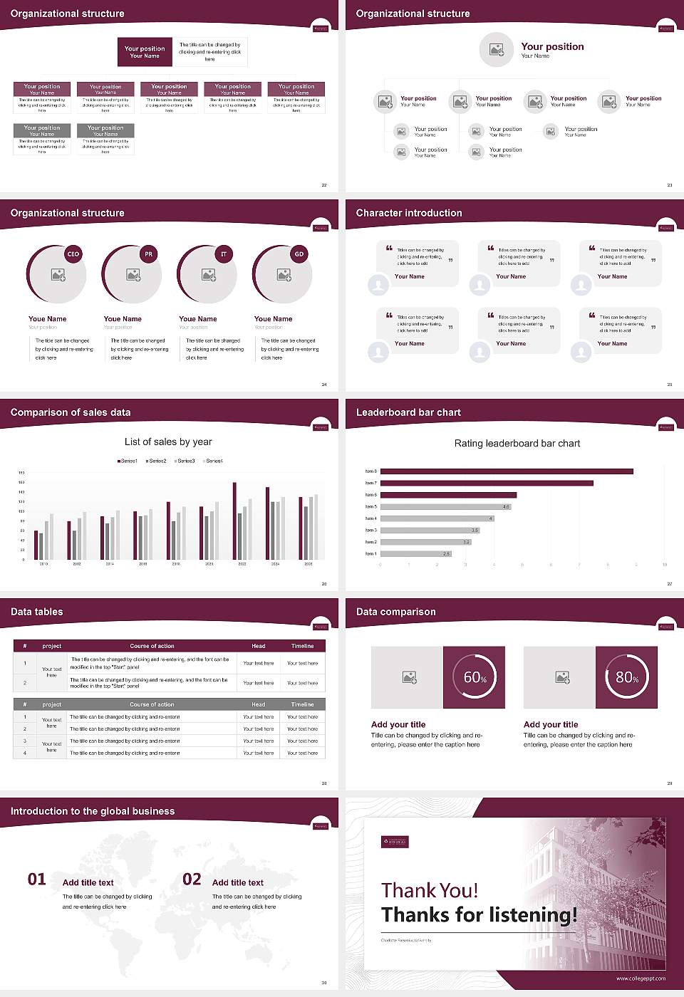 Charlotte Fresenius University Academic Presentation/Research Findings Report PPT Template16:9 ratio PPT effect preview image4