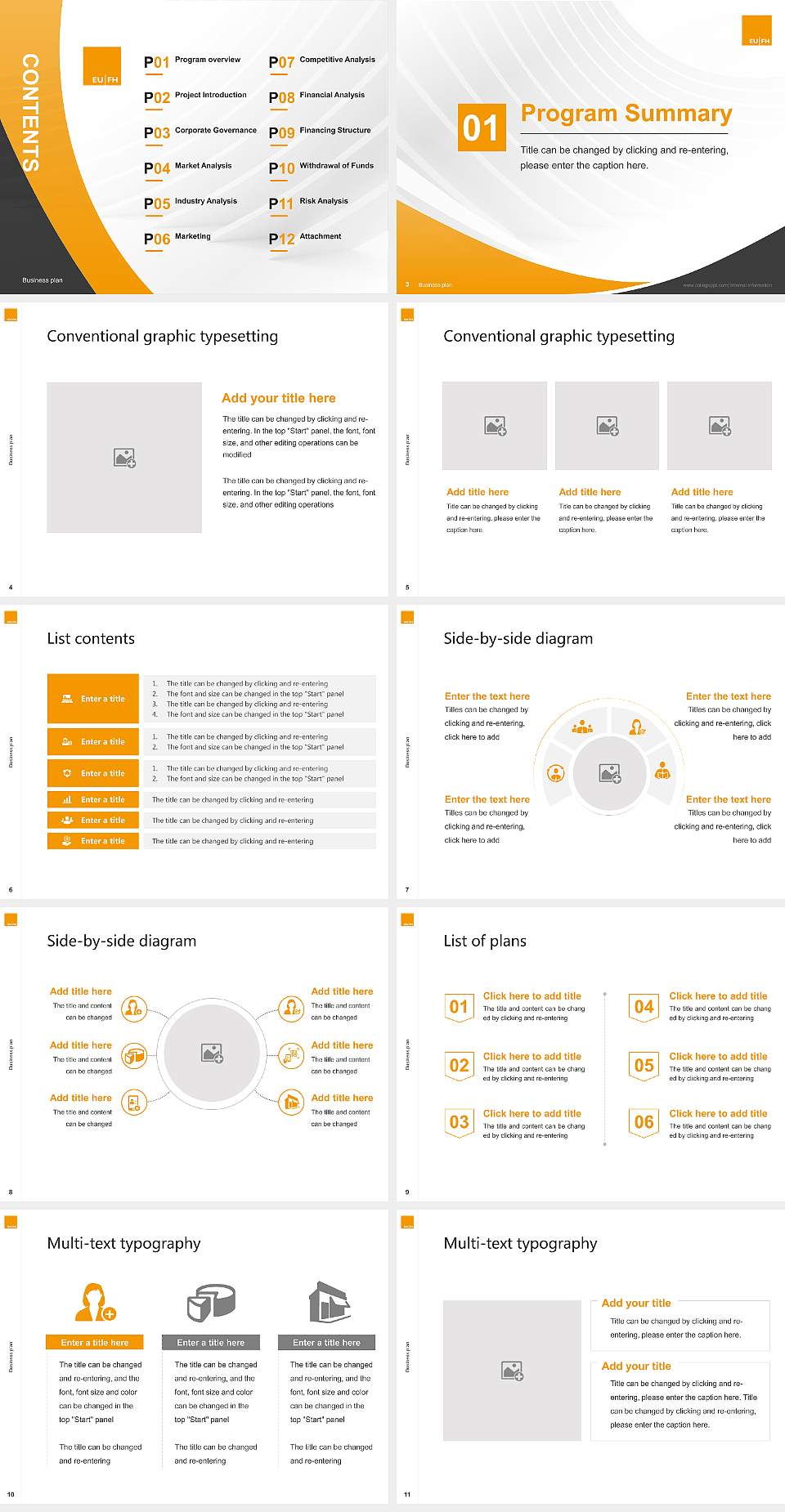 European University of Applied Sciences Competition/Entrepreneurship Contest PPT Template4:3 ratio PPT effect preview image2