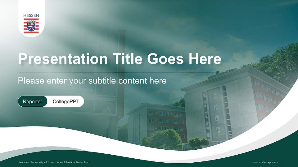 Hessian University of Finance and Justice Rotenburg Lecture Sharing and Networking Event PPT Template16:9 ratio PPT effect preview image