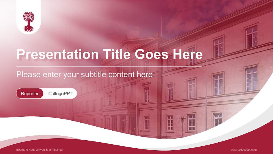 Eberhard Karls University of Tübingen Lecture Sharing and Networking Event PPT Template16:9 ratio PPT effect preview image