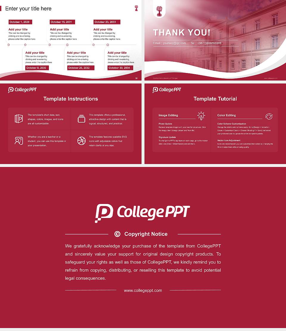 Eberhard Karls University of Tübingen Lecture Sharing and Networking Event PPT Template16:9 ratio PPT effect preview image4