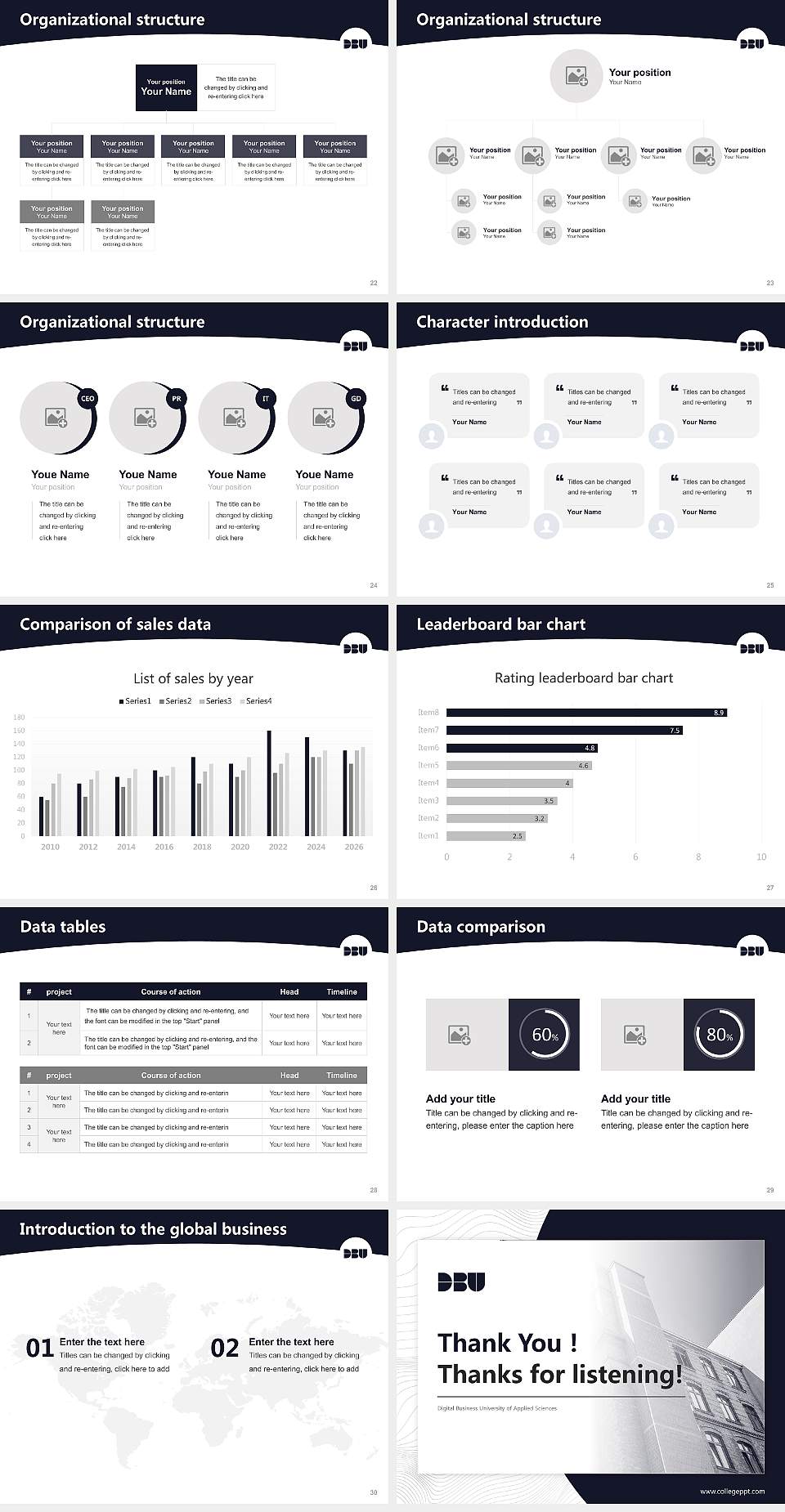 Digital Business University of Applied Sciences Academic Presentation/Research Findings Report PPT Template4:3 ratio PPT effect preview image4