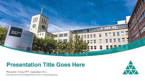 Ernst Abbe University of Applied Sciences Jena Course/Courseware Creation PPT Template
