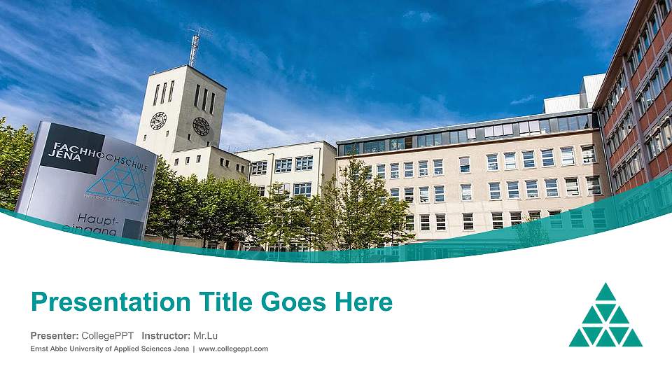 Ernst Abbe University of Applied Sciences Jena Course/Courseware Creation PPT Template16:9 ratio PPT effect preview image