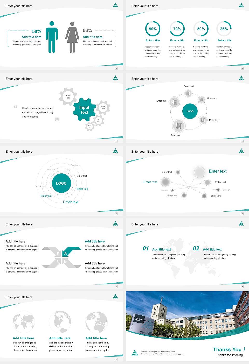 Ernst Abbe University of Applied Sciences Jena Course/Courseware Creation PPT Template16:9 ratio PPT effect preview image4