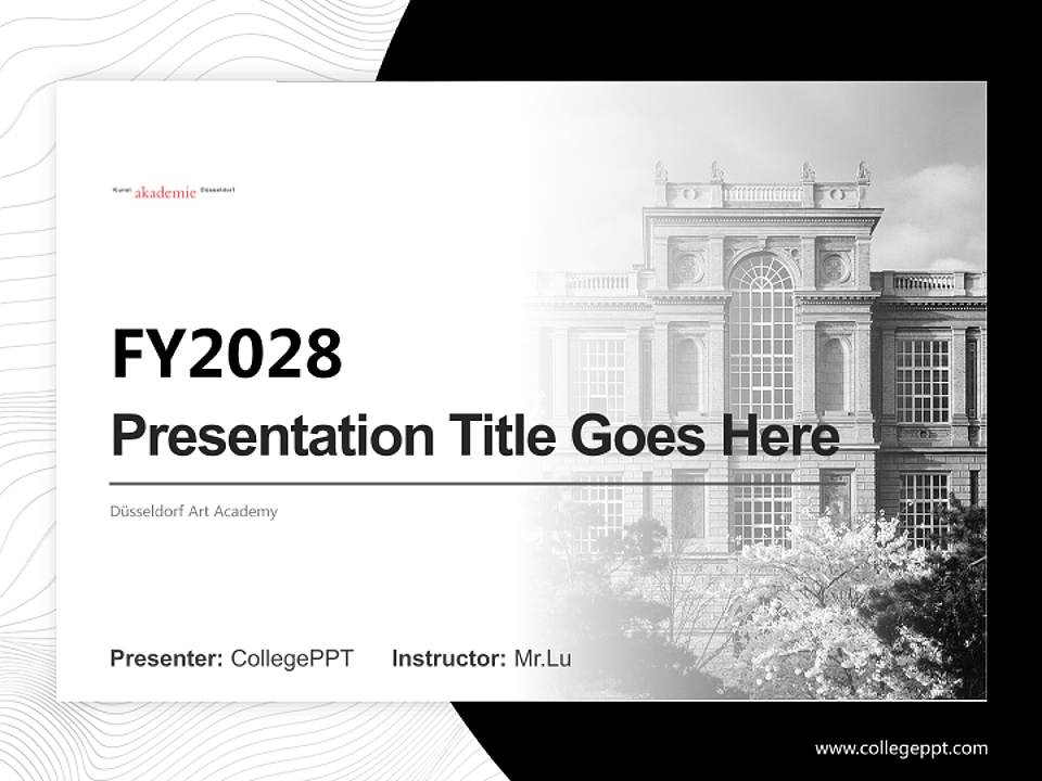 Düsseldorf Art Academy Academic Presentation/Research Findings Report PPT Template4:3 ratio PPT effect preview image5